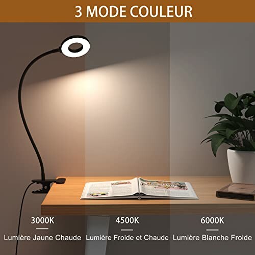 iZELL 10W Lampe de Bureau à Pince