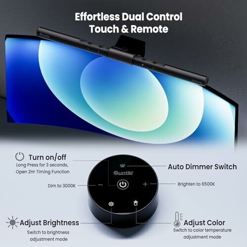 Lampe de bureau avec télécommande et réglage de la luminosité