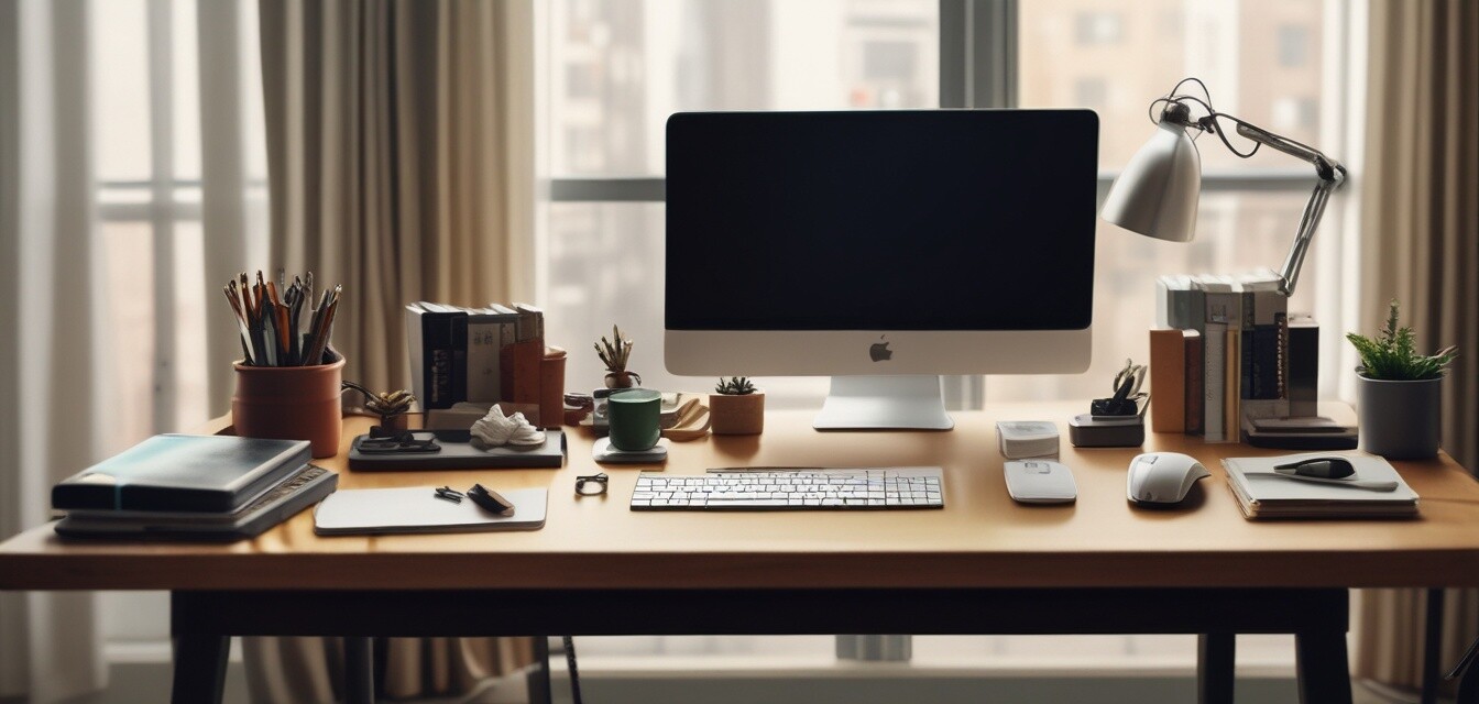 Various desk organization ideas